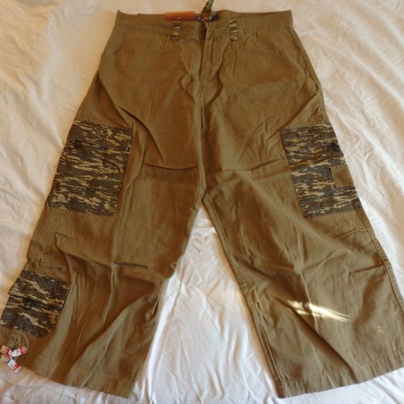 Prince LLC Original Mens Camo Long Cargo Shorts - Picture 7 of 11